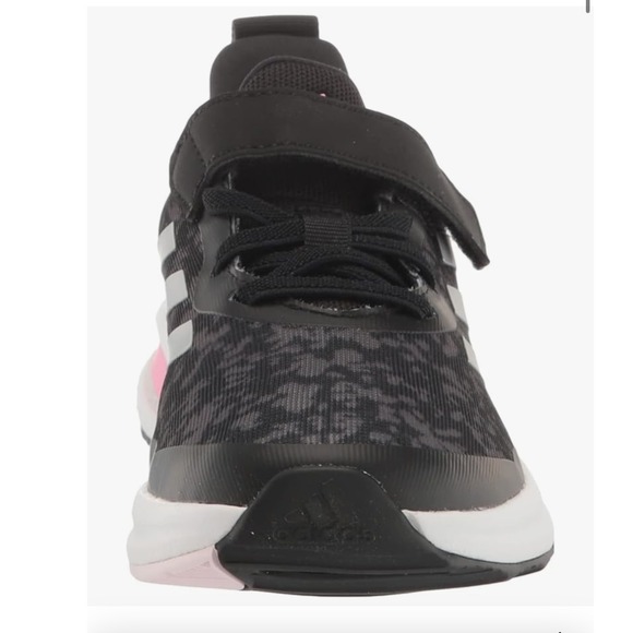 Adidas Fortarun Running Shoe Black Silver Metallic Bliss Pink Kids Sneakers 3 - Picture 2 of 10